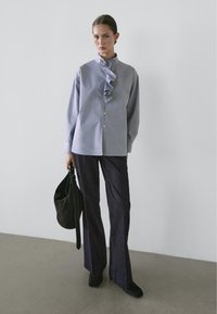 Massimo Dutti WITH GATHERED DETAILING 05111711 - Košilová halenka  - dark blue