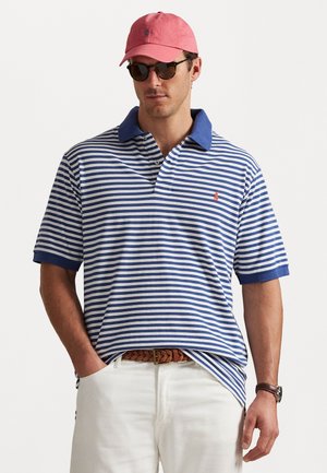 STRIPED MESH POLO SHIRT - Pólóing - old royal/white