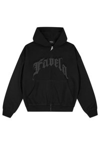 AVES RHINESTONE FRONTZIP UNISEX - Zip-up sweatshirt - black