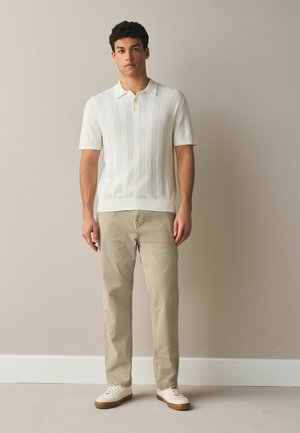 Next, REGULAR FIT - AUTHENTIC WASHED CHINO TROUSERS . - Trousers - stone