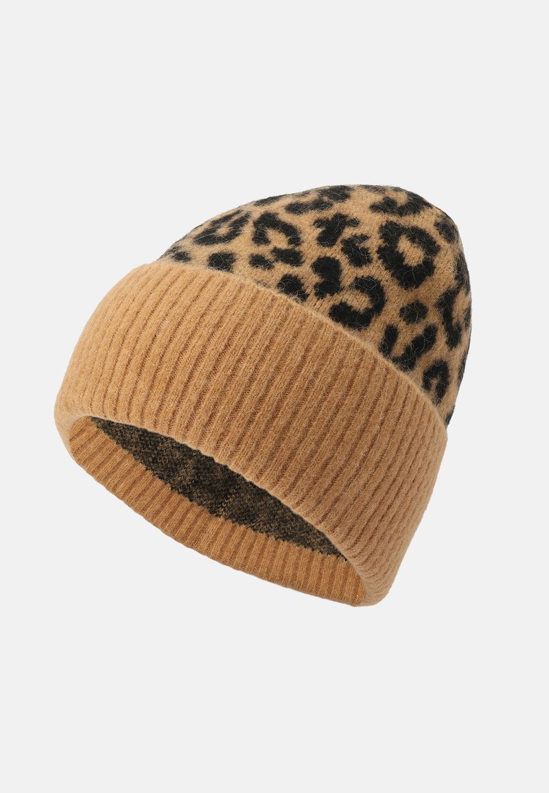 Kate Spade Classic Leopard Print Beanie Hat & Scarf Set Black/Light Tobacco Fall Kate Spade Classic Leopard Print Beanie Hat & Scarf Set  main image 4