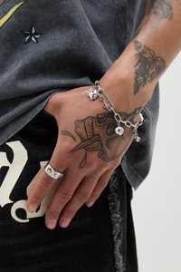 FLAMING CHARMS BAND RING - Bague - silver-coloured
