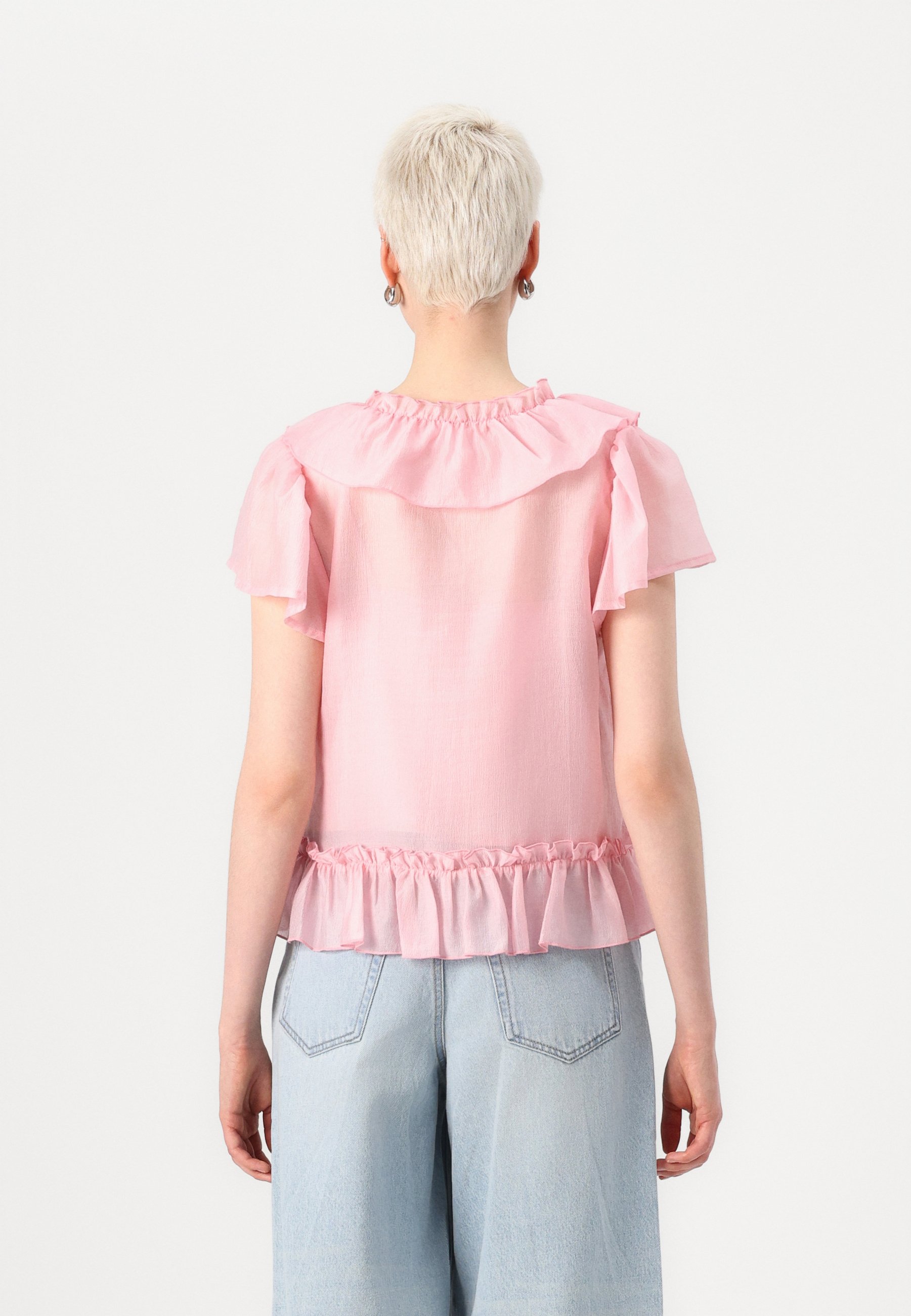 売れ筋商品|||ヤス シャツ レディース トップス YASCAMA - Blouse - coral blush YASCAMA Women's Plain Blouse in Coral Blush Color