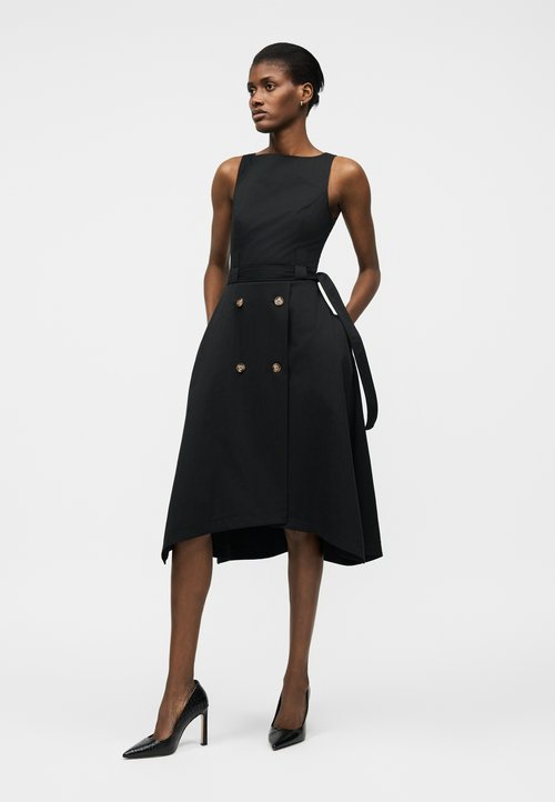 Lauren Ralph Lauren PONTE FIT AND FLARE DRESS - Jersey dress - black -  Zalando.co.uk