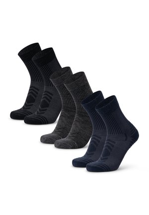 3-PACK  - Calcetines de deporte - black/grey/blue