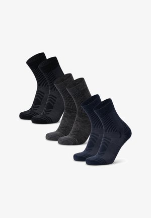 3-PACK - Calcetines de deporte - black/grey/blue