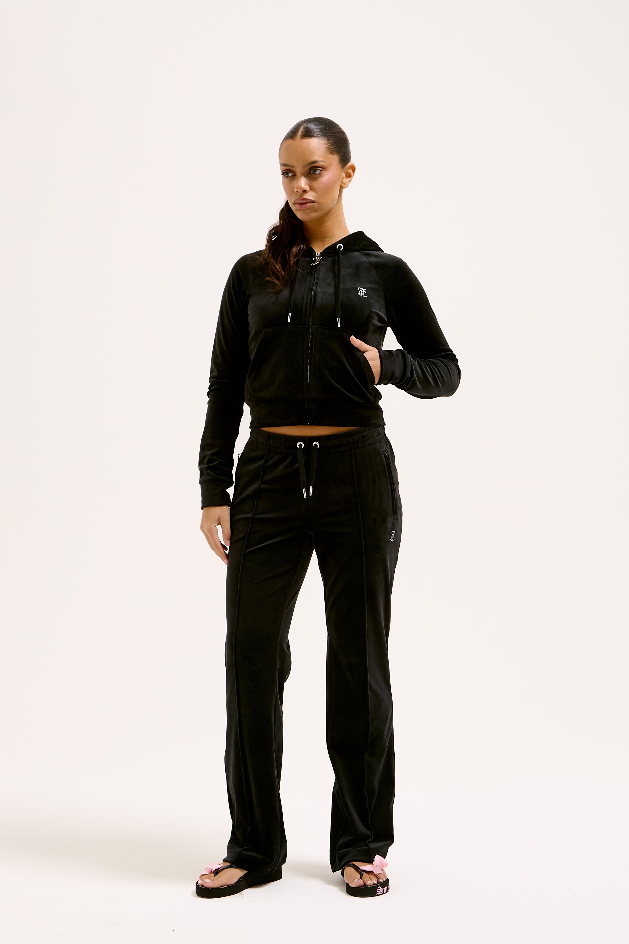 Juicy Couture Zip-up sweatshirt - black - (Pre-owned) - Zalando
