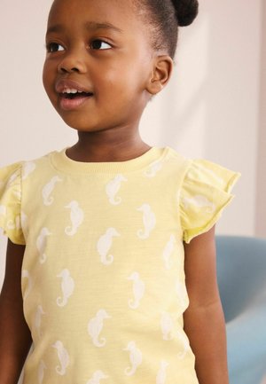 Next, REGULAR FIT - SHELL PRINT SHORT PYJAMAS 3 PACK SET - Nachtwäsche Set - blue/yellow