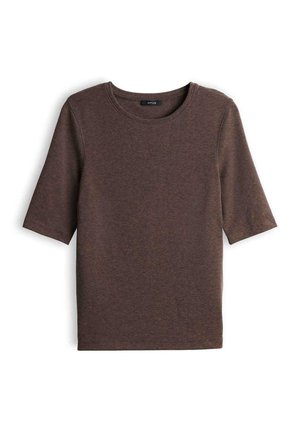 OPUS, SLIM MELANGE FIT - T-Shirt basic - affogato