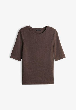 OPUS, SLIM MELANGE FIT - T-Shirt basic - affogato