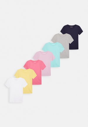GIRL BASIC TEE 7 PACK - Camiseta básica - multi coloured /dark blue /grey
