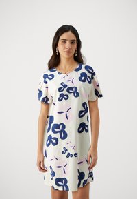 Marimekko - AVOMERI POIMINTO DRESS - Vapaa-ajan mekko - off-white/light pink/dark navy Pienoiskuva 1