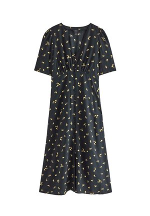 Lindex, LINDEX MIDI DRESS WITH PUFF SLEEVES LINDEX - Hverdagskjole - black