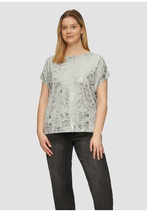 T-shirt print - grau meliert