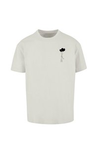 LOVE IN THE AIR HEAVY OVERSIZE - T-shirt print - lightasphalt