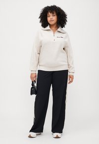 Tommy Hilfiger Curve CLASSIC SCRIPT ZIP - Sweatshirt - heather oatmilk