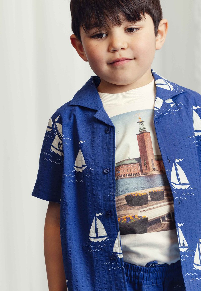 Mini Rodini - SAILING BOATS SHIRT UNISEX - Button-down blouse - blue, Enlarge