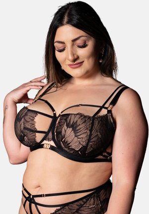 Balconette bra - black