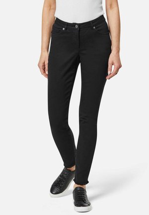 MIT FEINEM FRANSENSAUM - Jeans Slim Fit - black