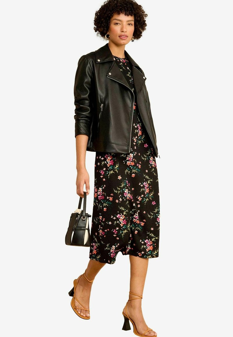 Love & Roses LONG LINE REGULAR FIT - Dirbtinės odos striukė - black