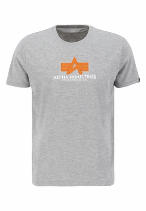 Alpha Industries, BASIC RUBBER - Camiseta estampada - grey heather