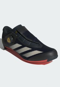 adidas Performance TEMPO-STRIPES BOA CYCLING - Cycling shoes - dark blue   chalk white   preloved scarlet