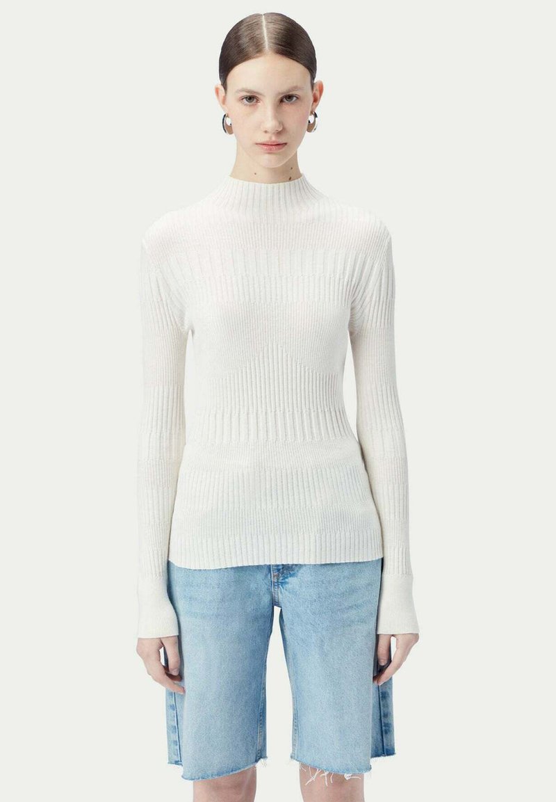 GOBI Cashmere HIGH-NECK - Strickpullover - white