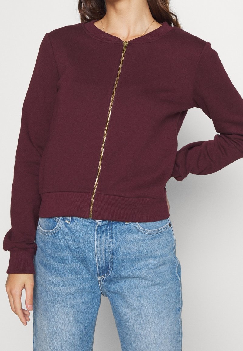 Anna Field Felpa con zip - bordeaux