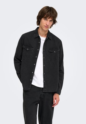 Only & Sons, ONSRAY WESTERN SHIRT - Риза - black denim