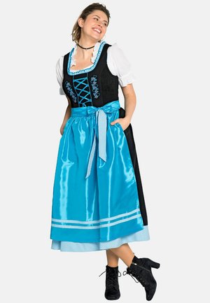 Sheego, Dirndl - schwarz-türkis