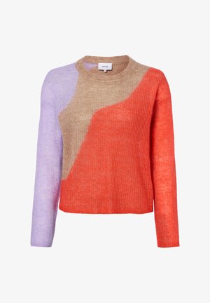Nümph, NÜMPH PULLOVER NURITTI MIX - Trui - rot mehrfarbig