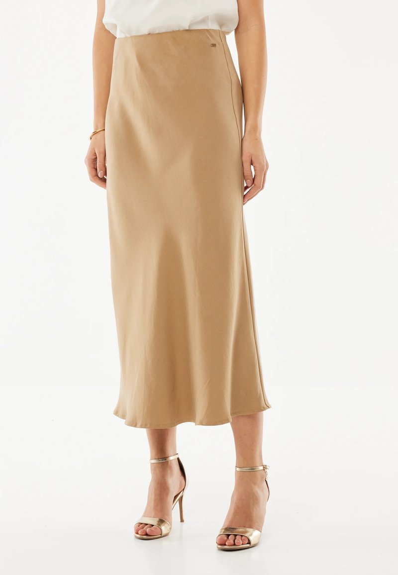 Mexx DULL MIDI - A-line skirt - tan/beige - Zalando
