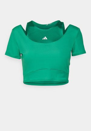 adidas Performance HIIT TEE - Bluză sport - semi court green