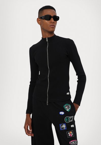 Dhruv Kapoor ZIPPED TURTLENECK UNISEX - Užtrauktuku užsegamas treningas - black