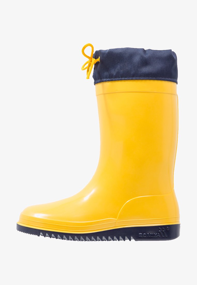 Romika BOBBY - Gummistiefel - zitrone/blau