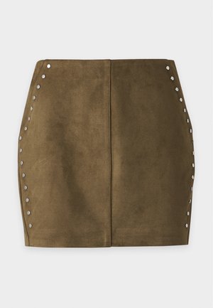 ONLY, ONLJOLINE LIFE STUD SKIRT  - Μίνι φούστα - dark olive