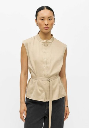 Object WAISTCOAT MANDARIN COLLAR - Veste sans manches - humus
