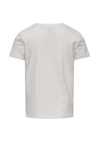 T-shirt en coton blanc avec un col rond standard et des manches courtes. La vue arrière montre des lignes épurées et aucune graphique ou détail visible.