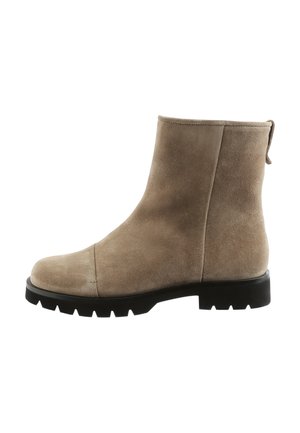 Enkellaarsjes met plateauzool - taupe