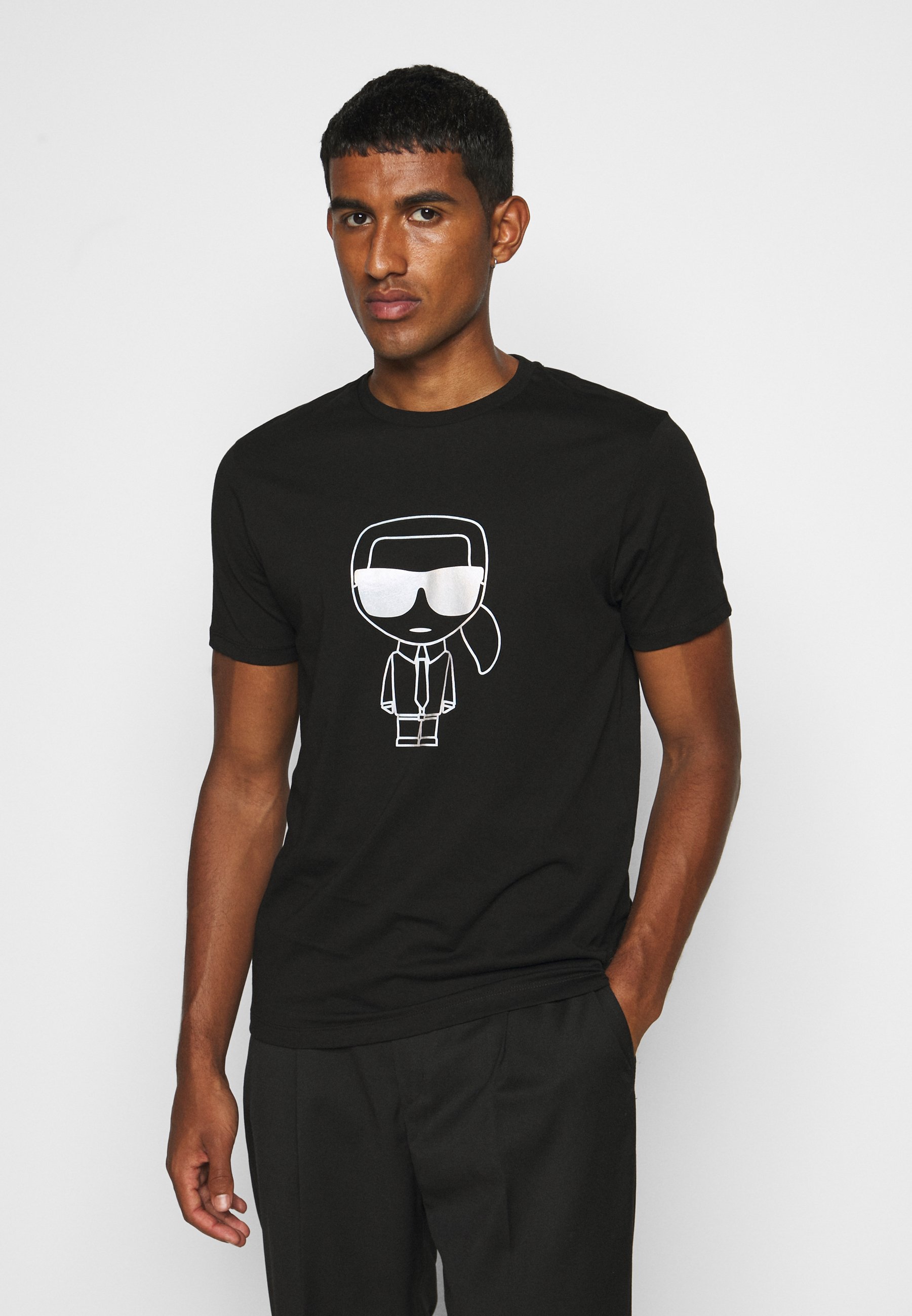 KARL LAGERFELD T-shirt imprimé - black/gold/noir - ZALANDO.FR
