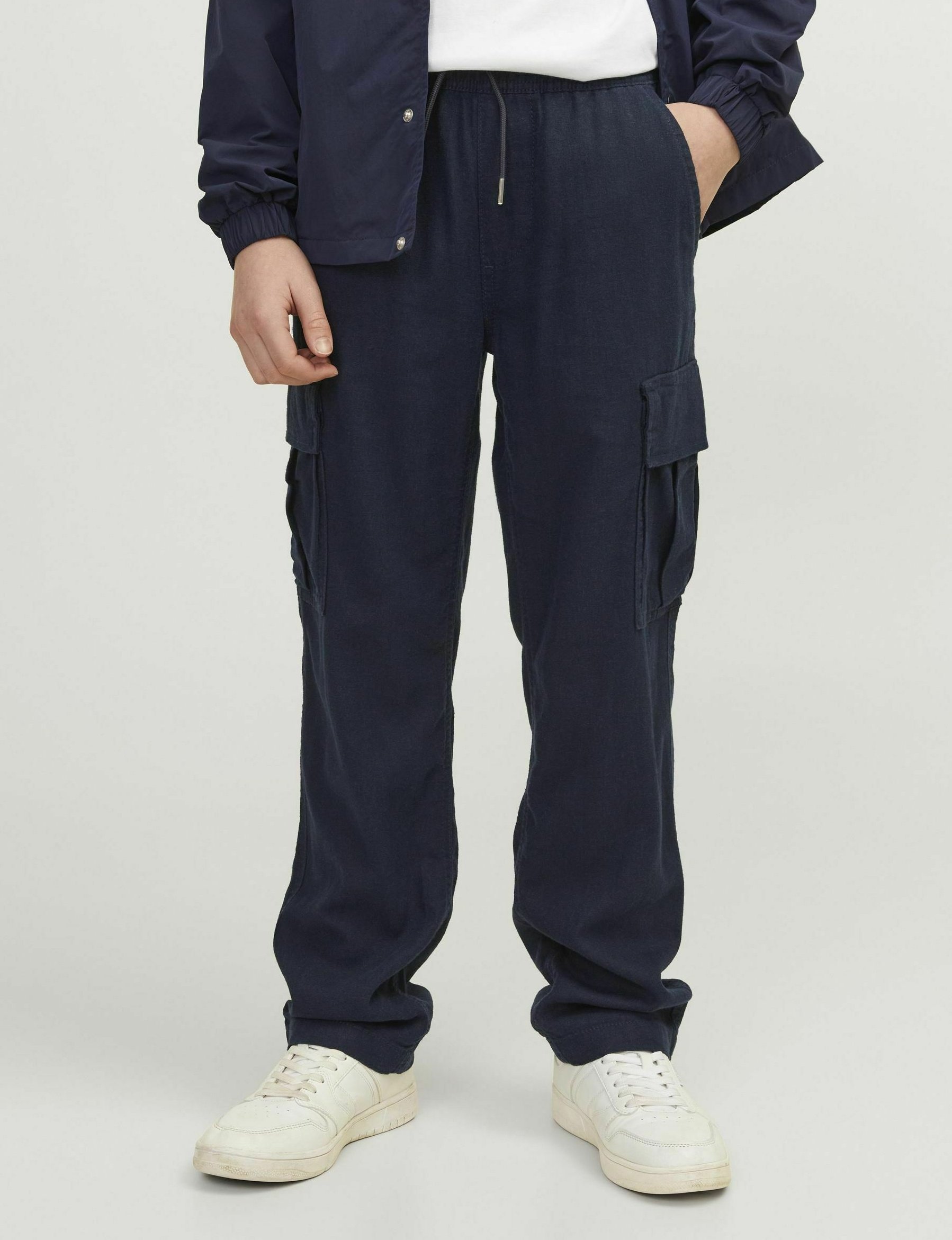 JACK & JONES Boy cargo pants junior, dark blue, 146