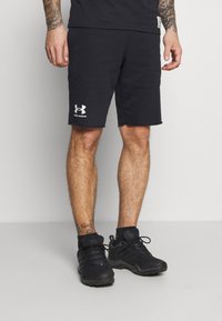 Under Armour - RIVAL TERRY - Korte sportsbukser - black Miniaturebillede 1