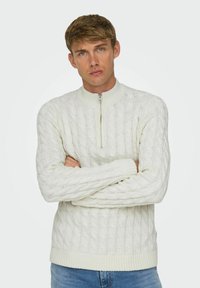 Only & Sons ONSKICKER - Strickpullover - antique white