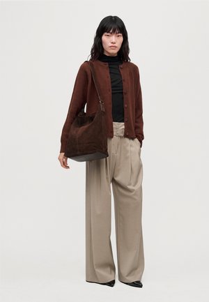 Zign by Zalando, LEATHER - Sac bandoulière - dark brown