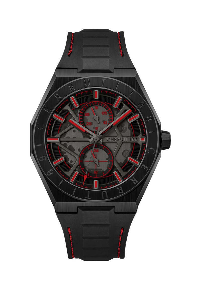 Cerruti 1881 RAVELLO - Pulkstenis ar hronogrāfu - black/red