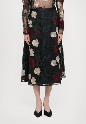 RAVEN SKIRT - A-linjainen hame - black