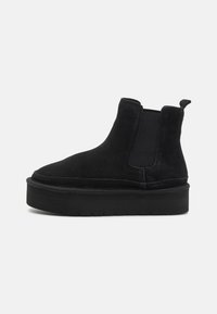 Even&Odd Wide Fit - LEATHER  - Bottines à plateau - black Image miniature 1