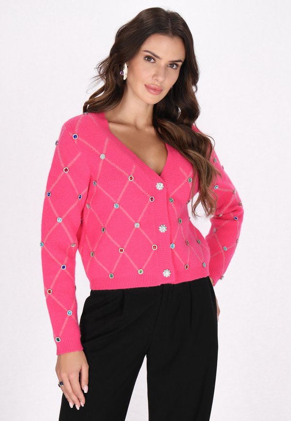 Strickjacke - fuchsia