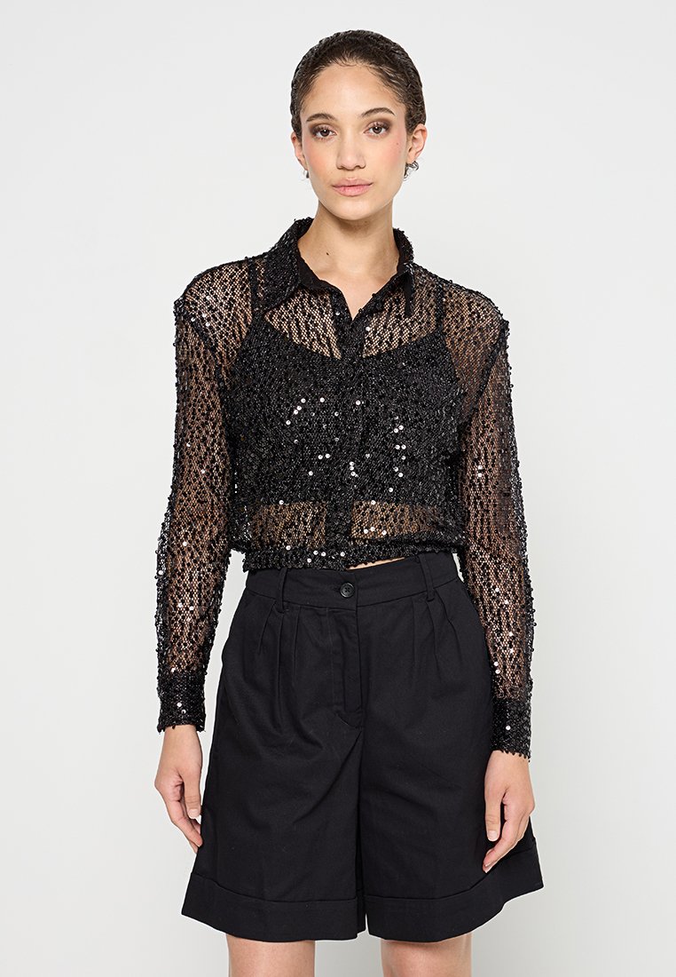 Maje Overhemdblouse zwart Maje Overhemdblouse zwart