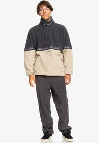 Quiksilver TAKE US BACK BLOCK - Fleecová mikina - plaza taupe